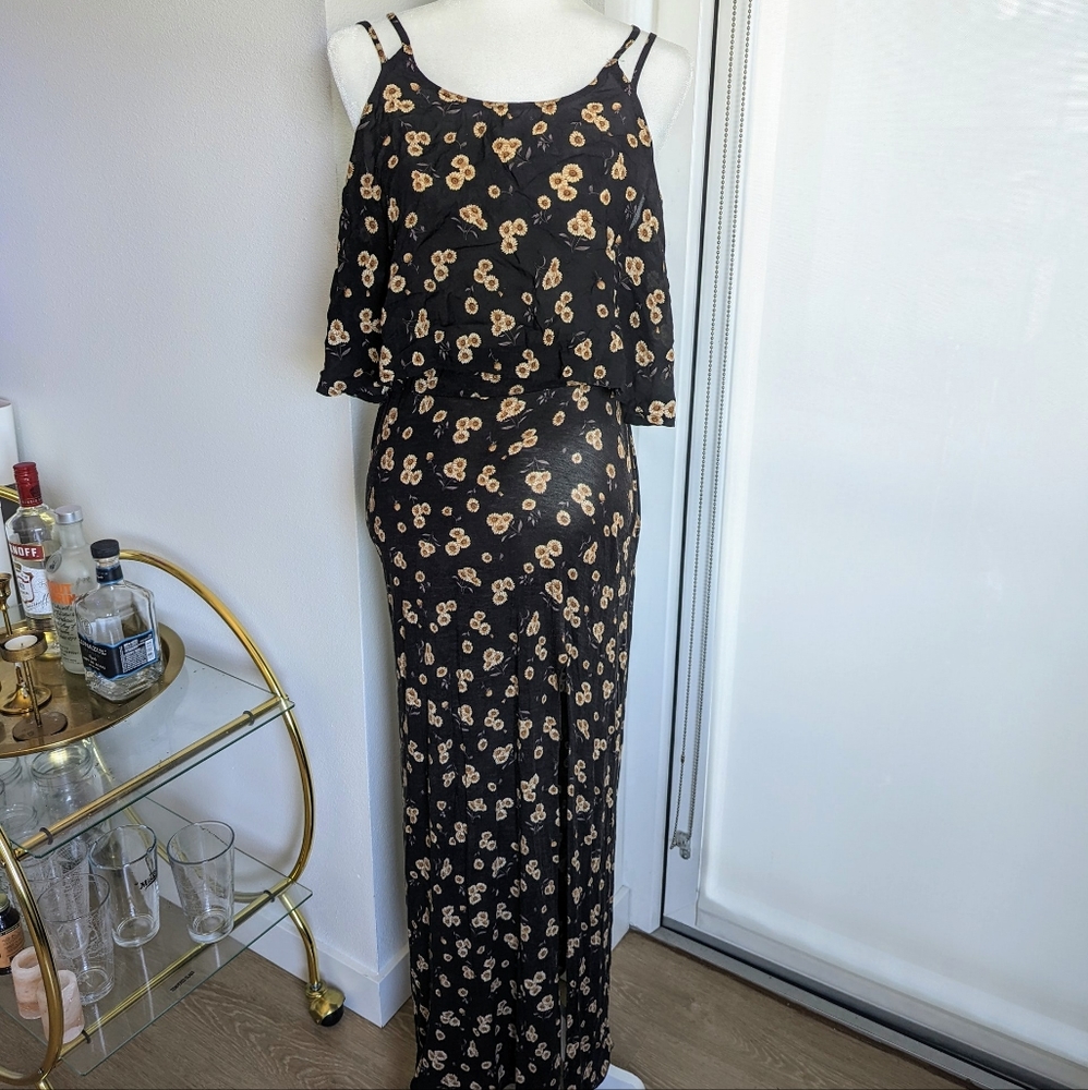 Brandy Melville 2 piece set: crop top and maxi slit skirt